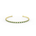 Solid Gold Emerald Cuff Bracelet