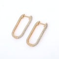 Solid Gold Designer Diamond Hoop Earrings