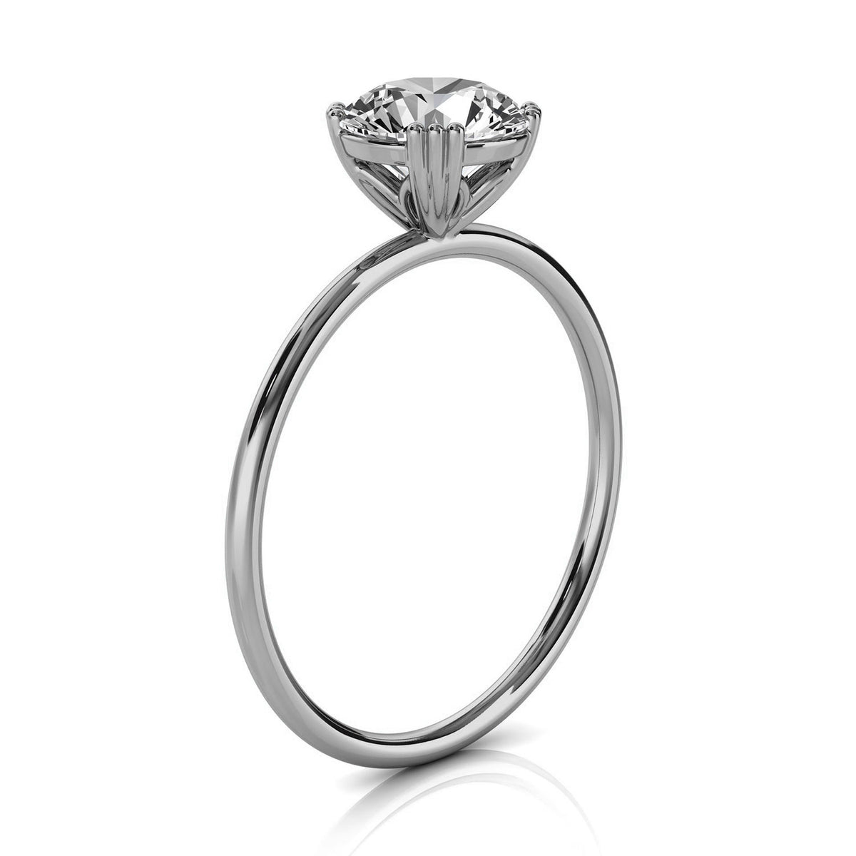 Solid Gold Solitaire 2ct Engagement Ring