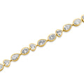 18K Solid Gold Lab Grown Multi Shape Bracelet - Style A