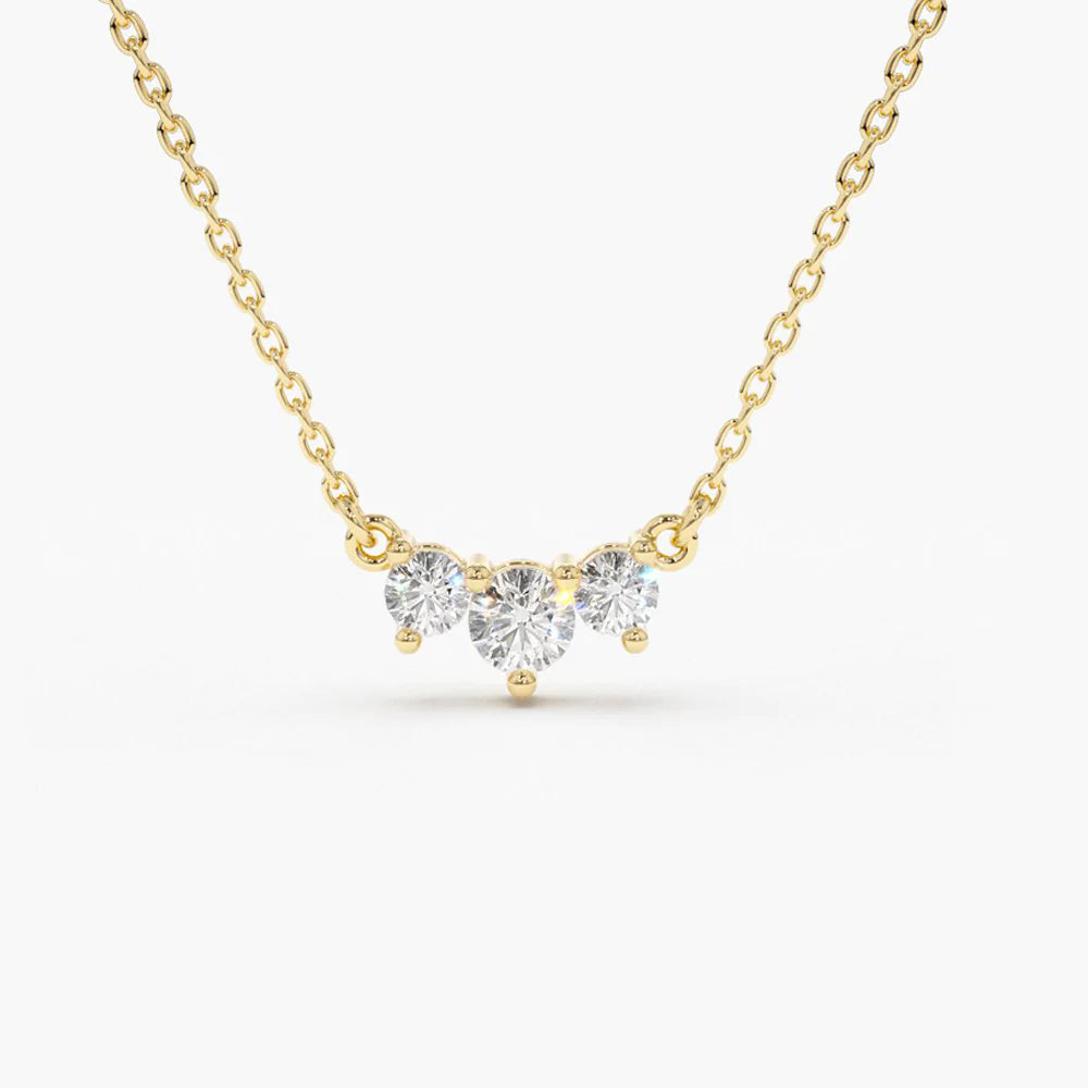Classic Moissanite Trio Necklace, photo 6