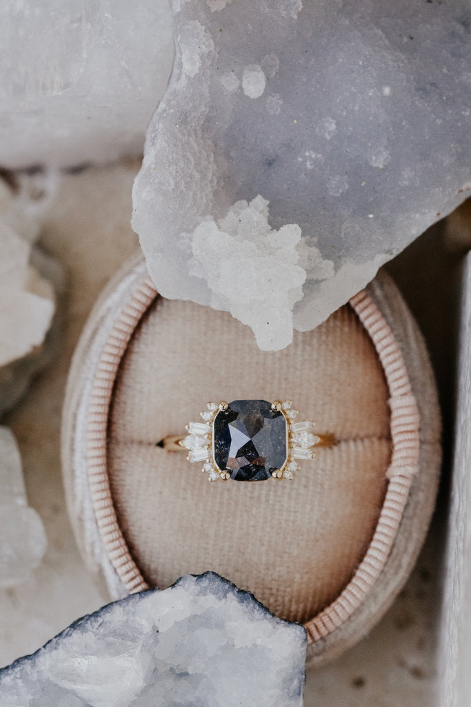 Solid Gold Cushion Galaxy Diamond Ring (90102B)