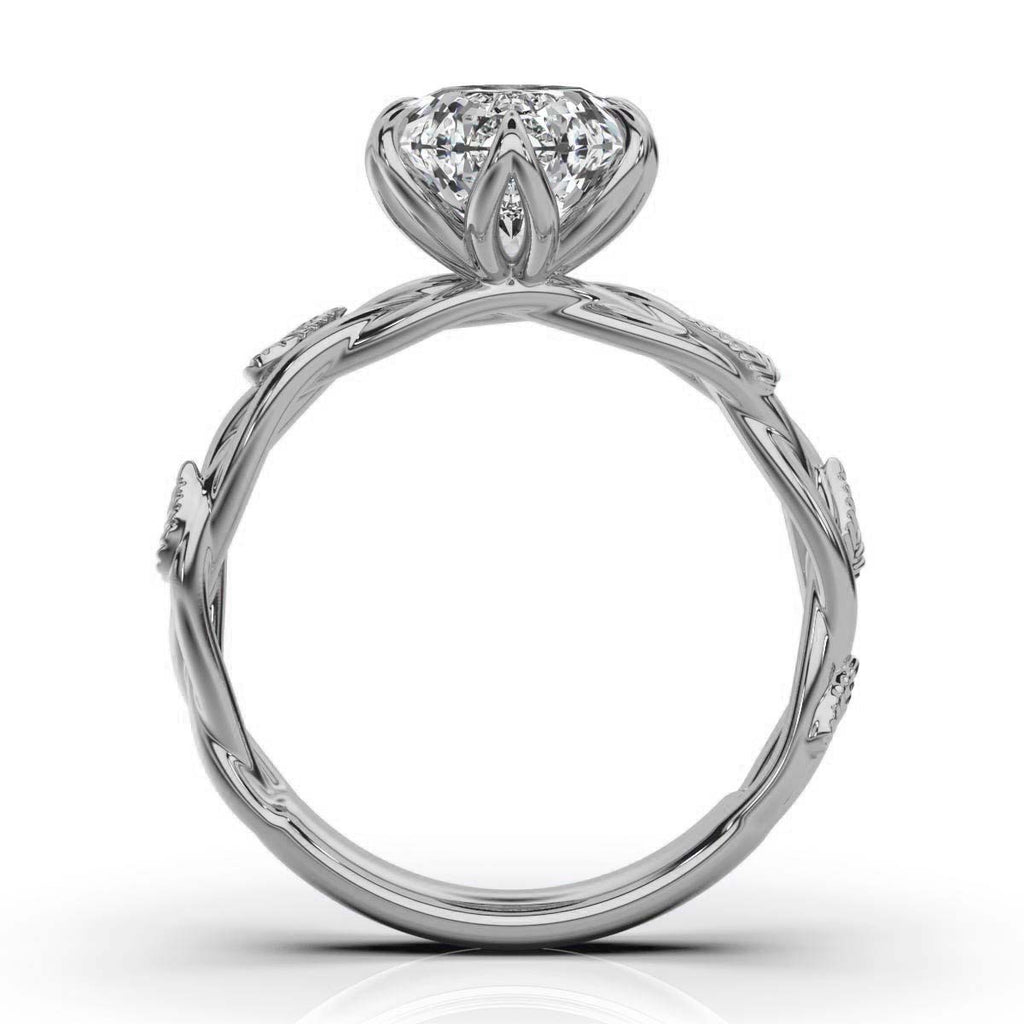 14K Solid Gold 2 CT Linden Nature-Inspired Lab Grown Diamond Ring