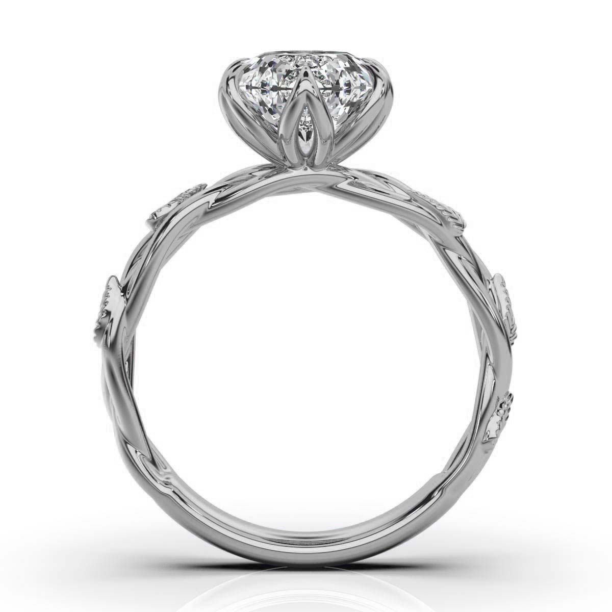 14K Solid Gold 2 CT Linden Nature-Inspired Lab Grown Diamond Ring