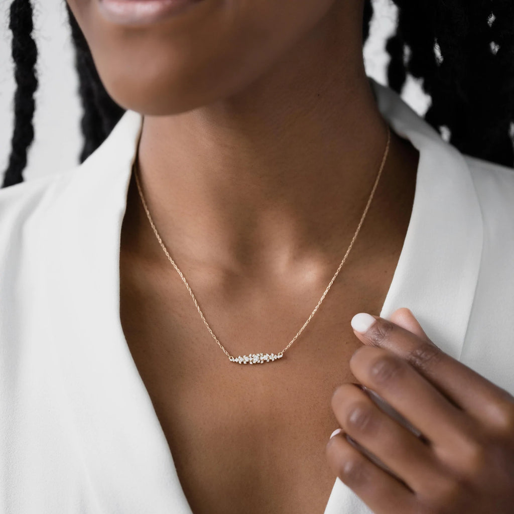 Solid Gold Diamond Edison Necklace