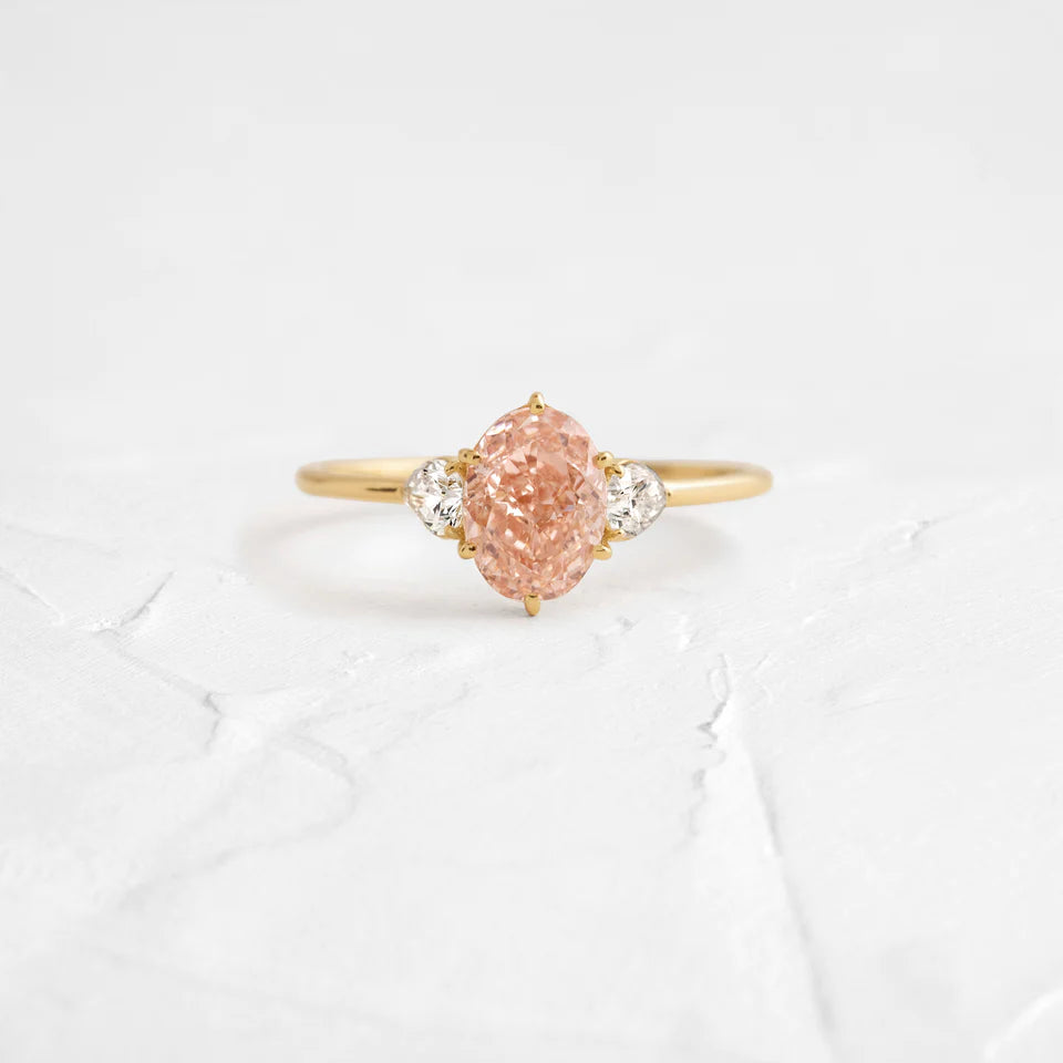 Solid Gold 1.25ct. Pink Lab-grown Diamond Ring