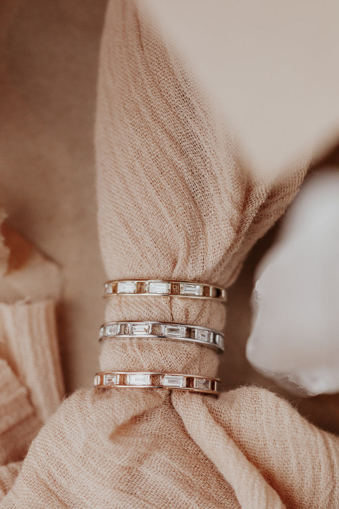 Solid Gold Baguette Shape EternityBand