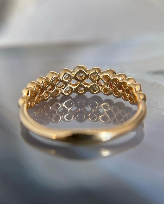 Solid Gold Two Stack Diamond Band