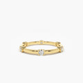 Solid Gold Stackable Half Bezel Diamond Eternity Ring