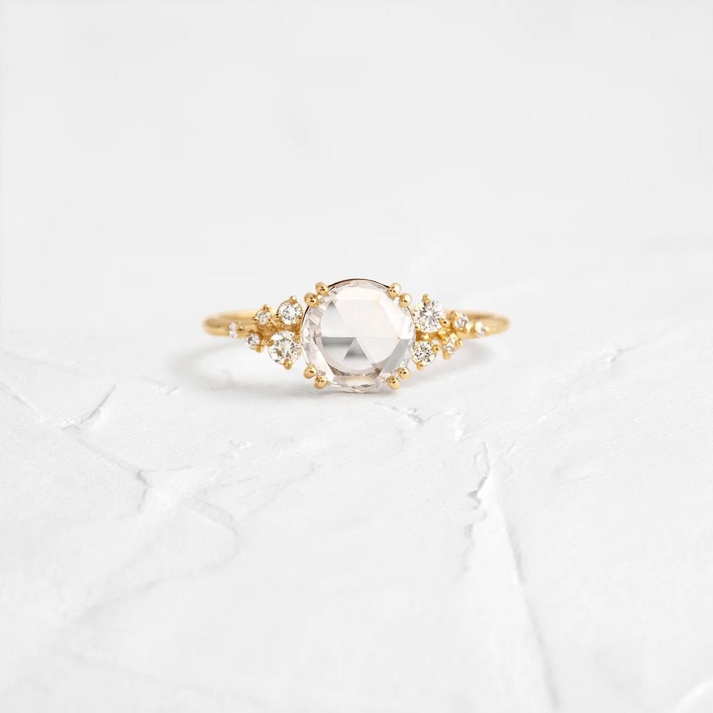Solid Gold Rose Cut Lab-Grown Diamond Ring (BA90C6)