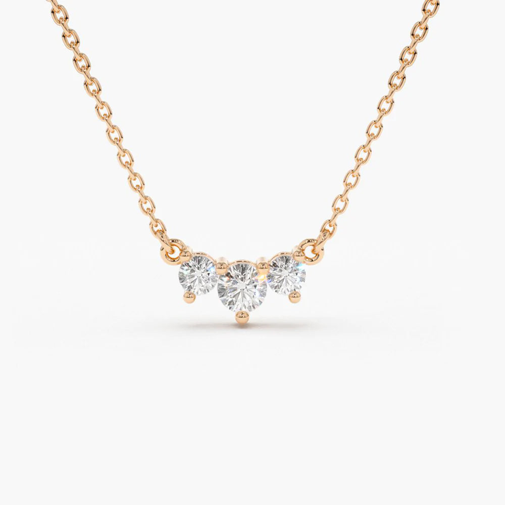 Classic Moissanite Trio Necklace, photo 5