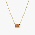 Solid Gold Citrine Necklace (79A4B3)
