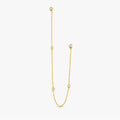 Solid Gold Multi Diamond Hanging Chain Studs