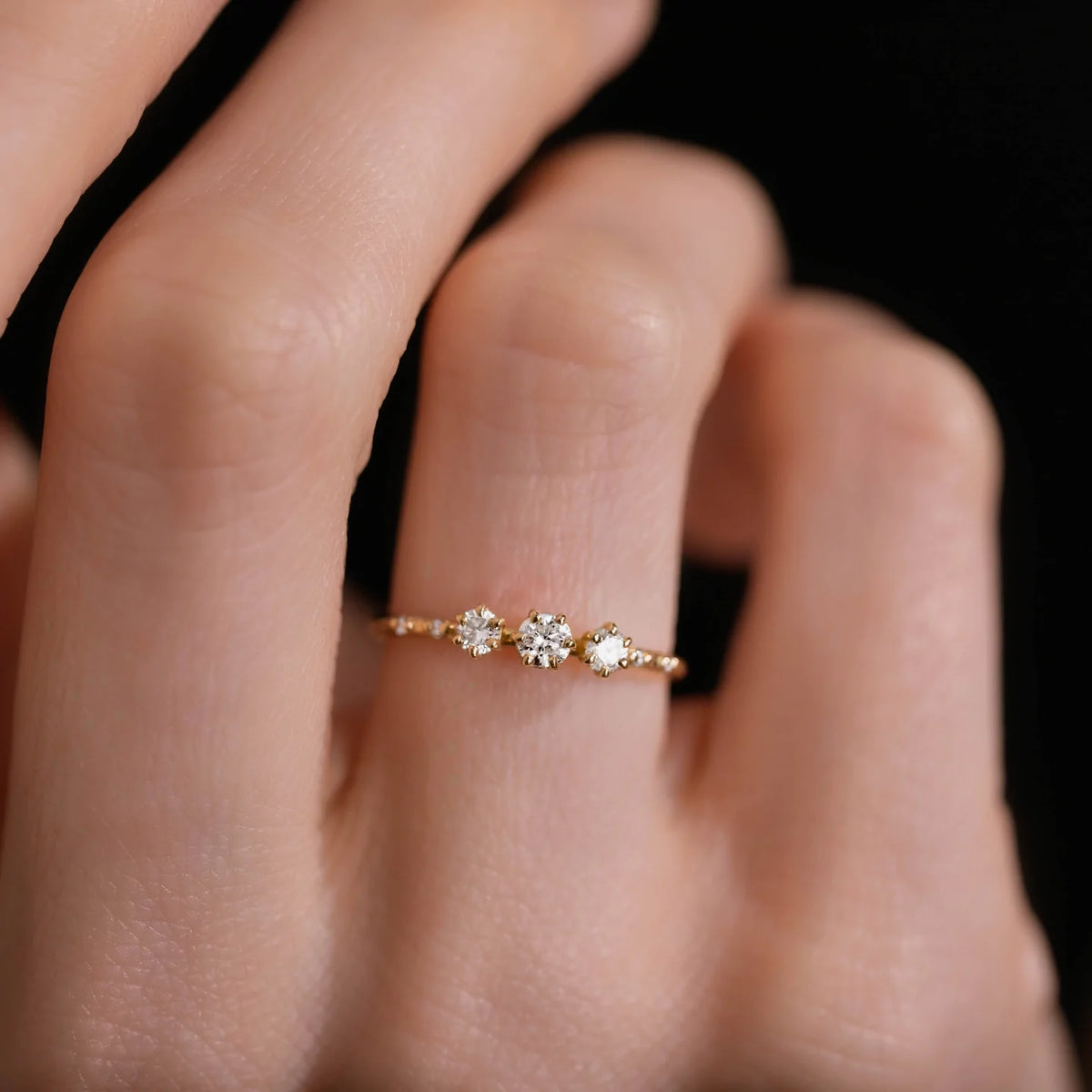 Solid Gold Lab-Grown Diamond Tempo Ring