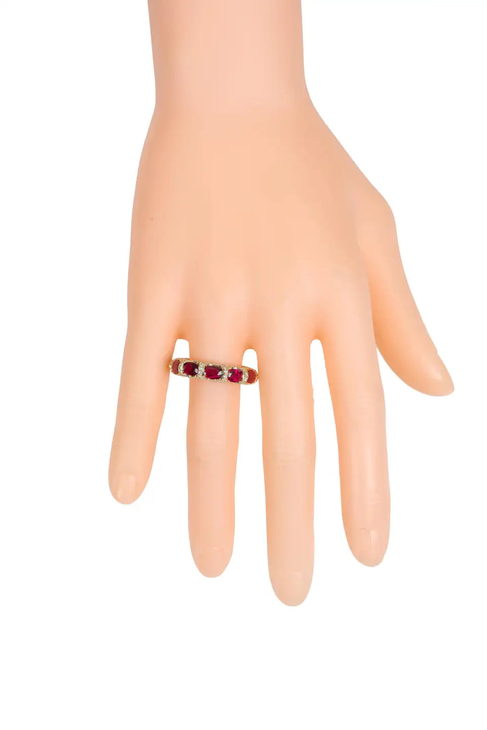 Solid Gold Ruby Wedding Band (AA2780)