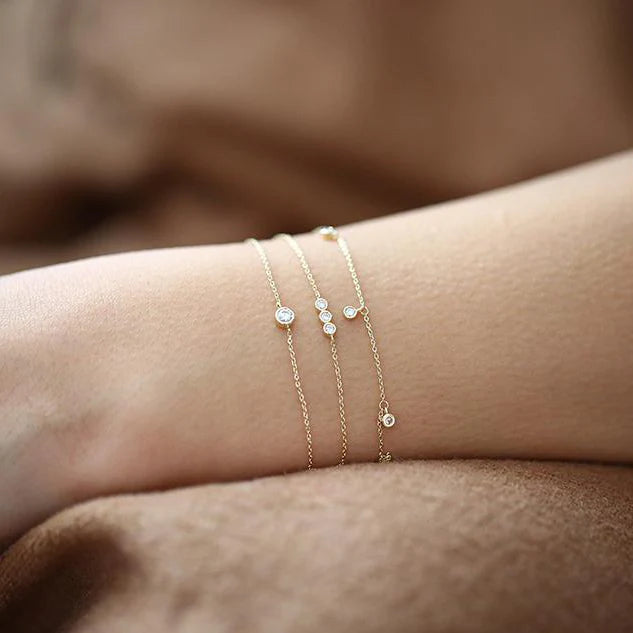Solid Gold Lab-Grown Diamond by The Yard Dangling Solitaire Bracelet