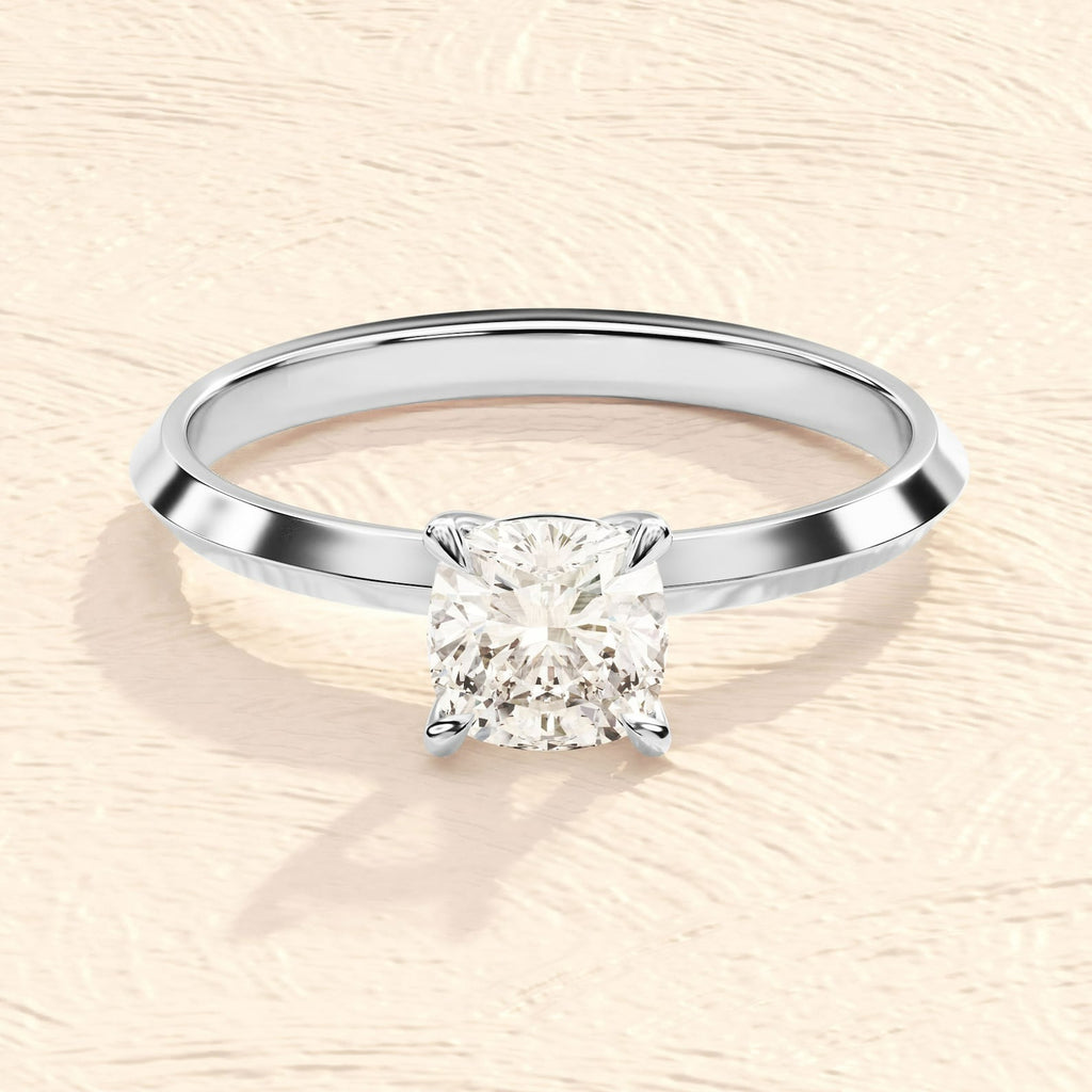 Cushion Cut Engagement Ring 4ct Lab-Grown Diamond – 1.50mm Band, photo 3