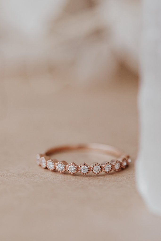 Solid Gold Half Eternity Band
