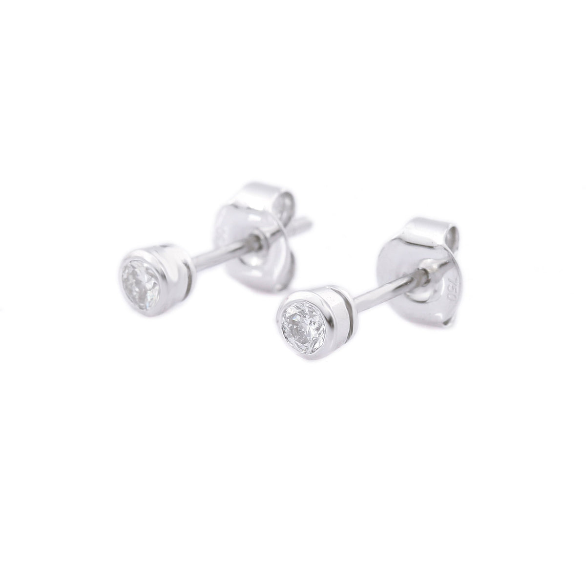 Solid Gold Tiny Diamond Studs (A02B4C)