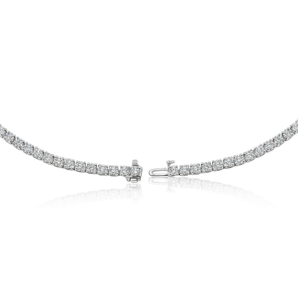 Solid Gold Natural Diamond Tennis Necklace