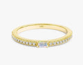 Solid Gold Diamond and Baguette Opal Ring (4D9FB2)