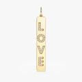 Solid Gold LOVE Diamond Bar Charm (31F62B)