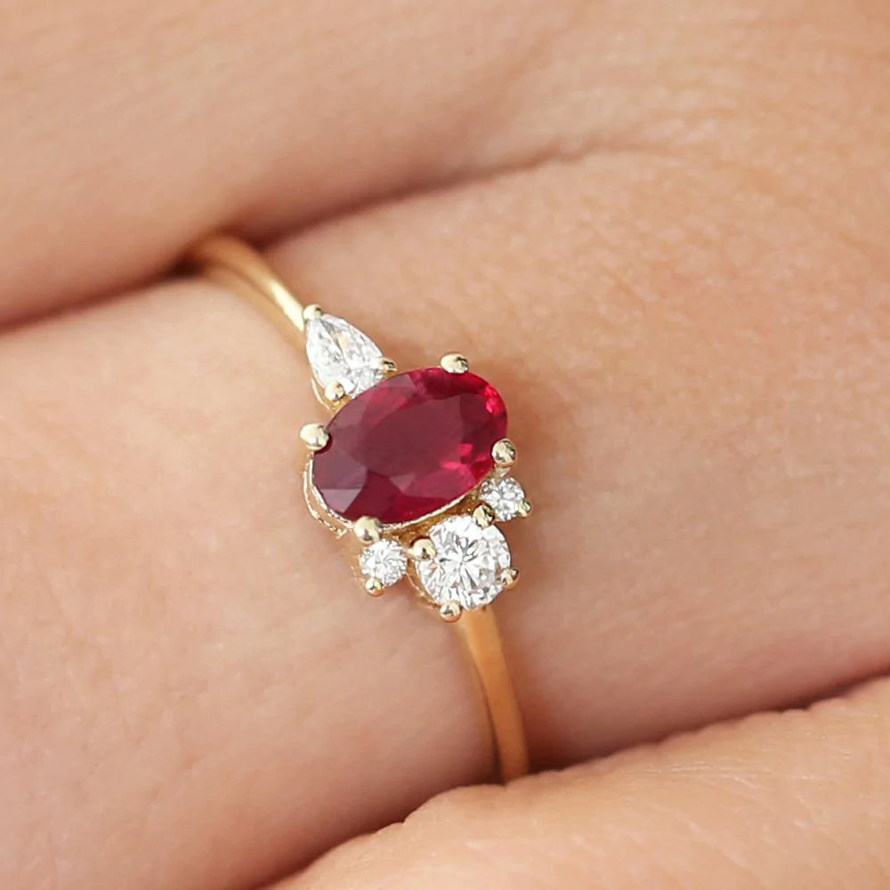 14K Solid Gold 0.19 CT Lab Grown Diamond Ring