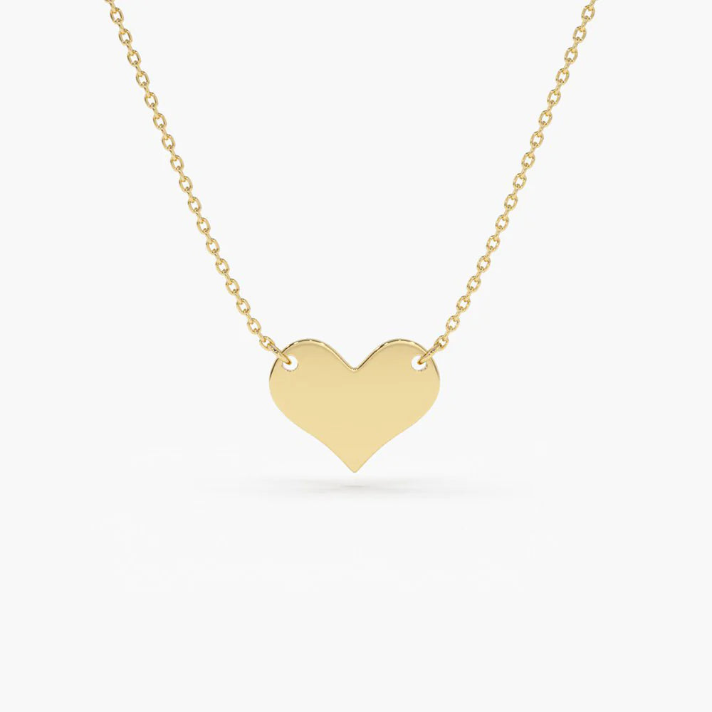 Solid Gold Heart Necklace
