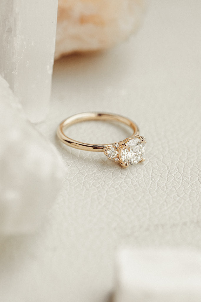 Solid Gold The Vivien Round Ring
