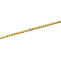 Solid Gold Round Single Bezel Diamond Bracelet