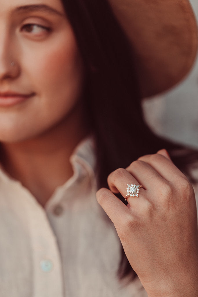 Solid Gold Lab-Grown Diamond Round Brilliant Ring (688751)