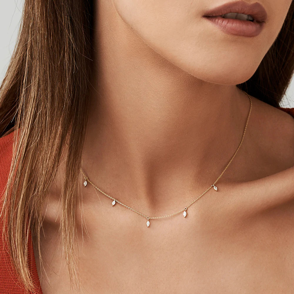 Marquise Moissanite Dangling Necklace, photo 4