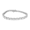 Solid Gold Lab Grown Diamond Oval Tennis Bracelet
