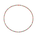 Solid Gold Multi Color Sapphire Necklace