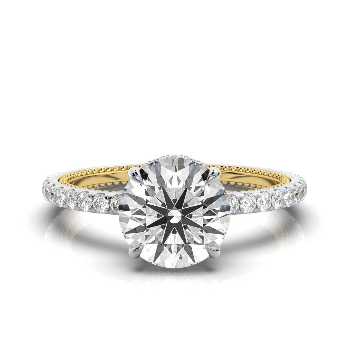 Solid Gold 2.5ct Solitaire Lab Diamond Ring
