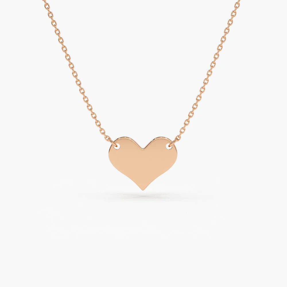 Solid Gold Heart Necklace