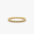 Solid Gold Black Diamond Eternity Ring (EAD8C6)