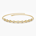 Solid Gold Bezel Set Lab-Grown Diamond Bracelet