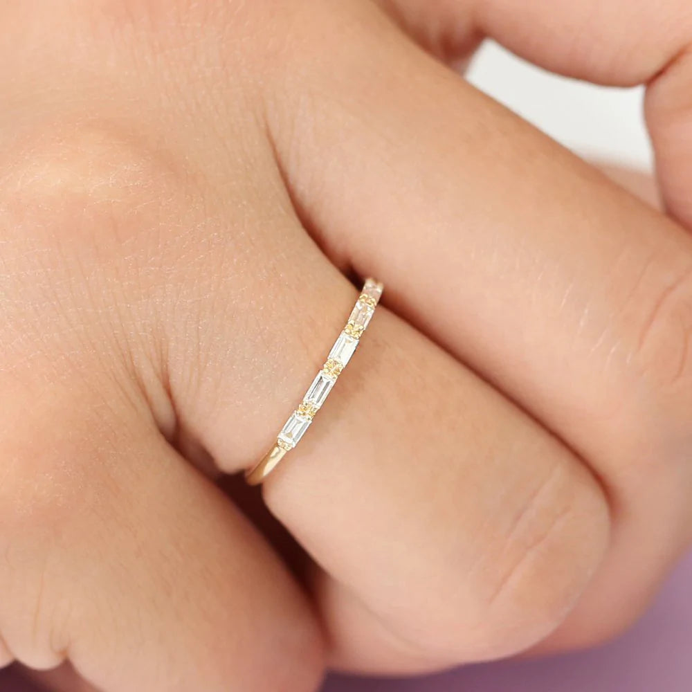 Baguette Moissanite Wedding Ring, photo 2