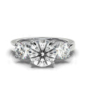 Solid Gold Three Stone Lab Grown Diamond Ring (86D5E3)