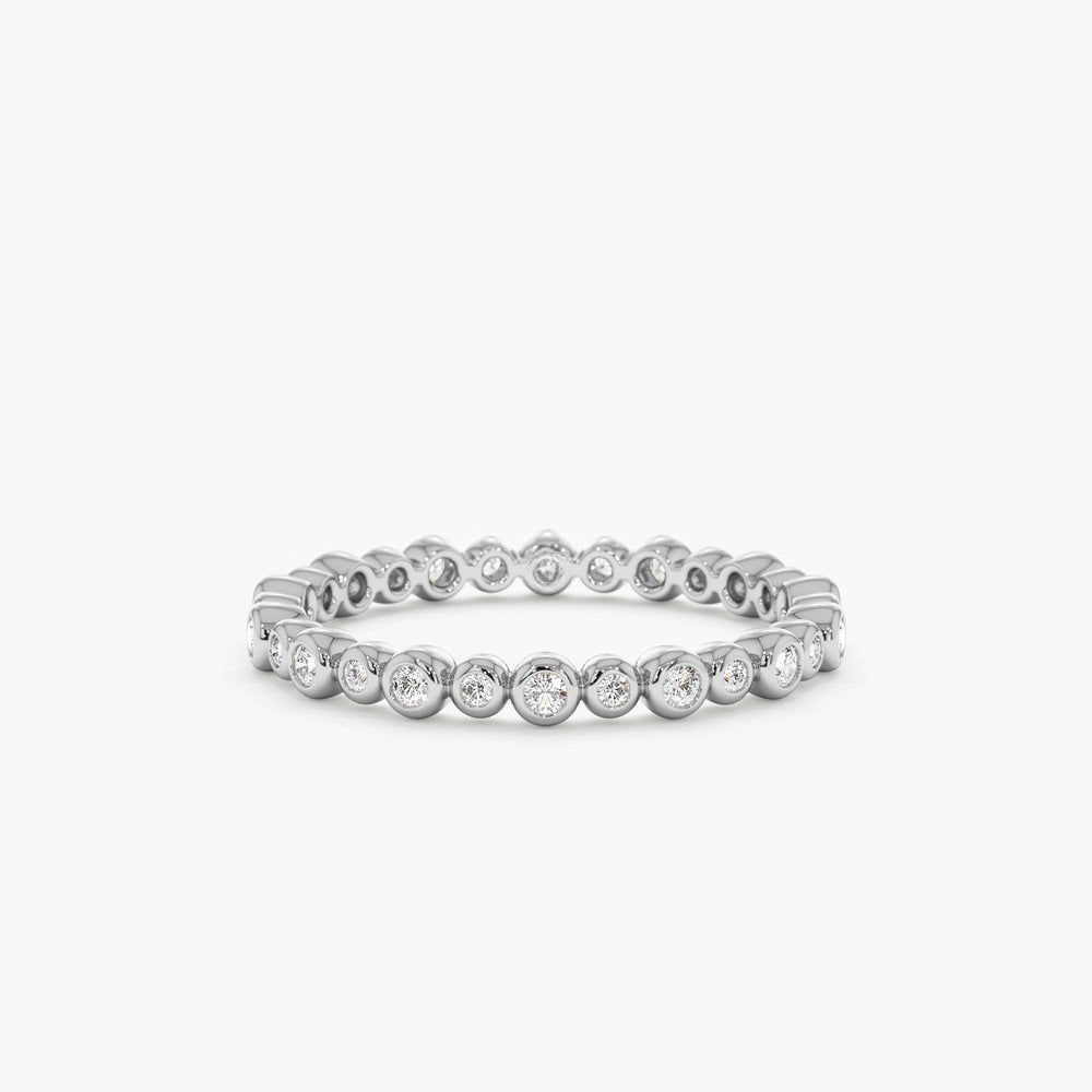 Solid Gold Alternating Diamond Eternity Band