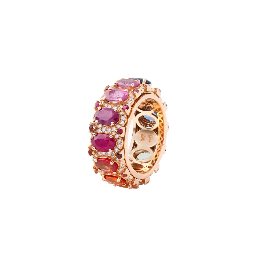 Solid Gold Festival Aura Oval Ring