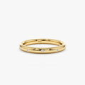 Solid Gold Flush Set Diamond Ring