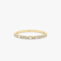 Solid Gold Diamond Dot Dash Half Eternity Ring