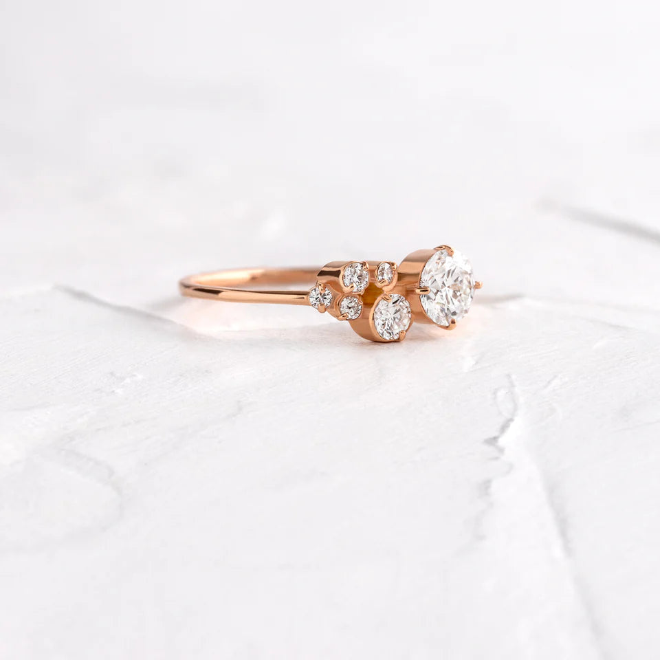 Solid Gold Lab-Grown Diamond Indie Ring