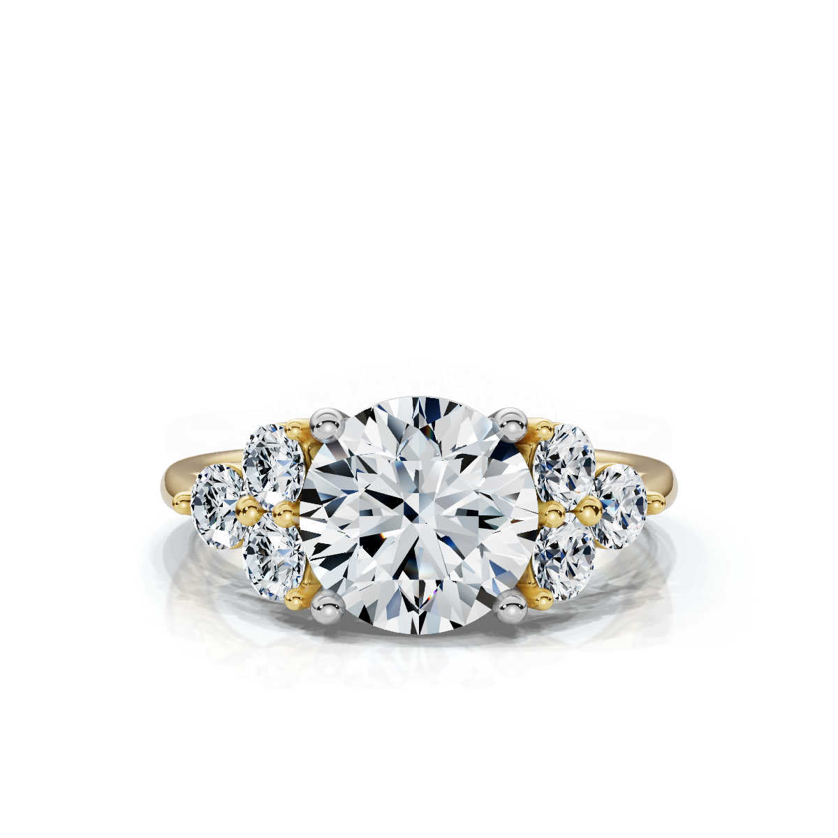 Solid Gold 2.6Ct Lab Grown Diamond Engagement Ring