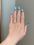 Solid Gold 2.2 Carat Brilliant Cushion Cut Engagement Ring for Women