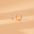 Solid Gold Thin Pear-Cut Diamond Hoops