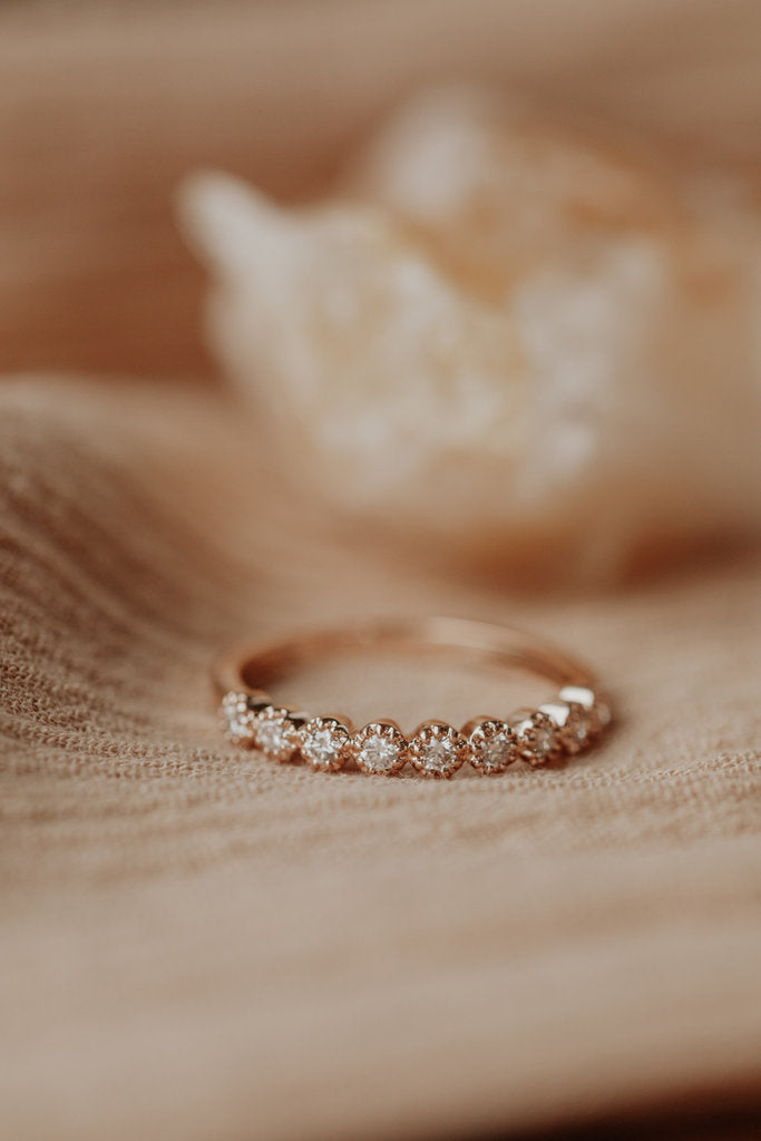 Solid Gold Half Eternity Ring