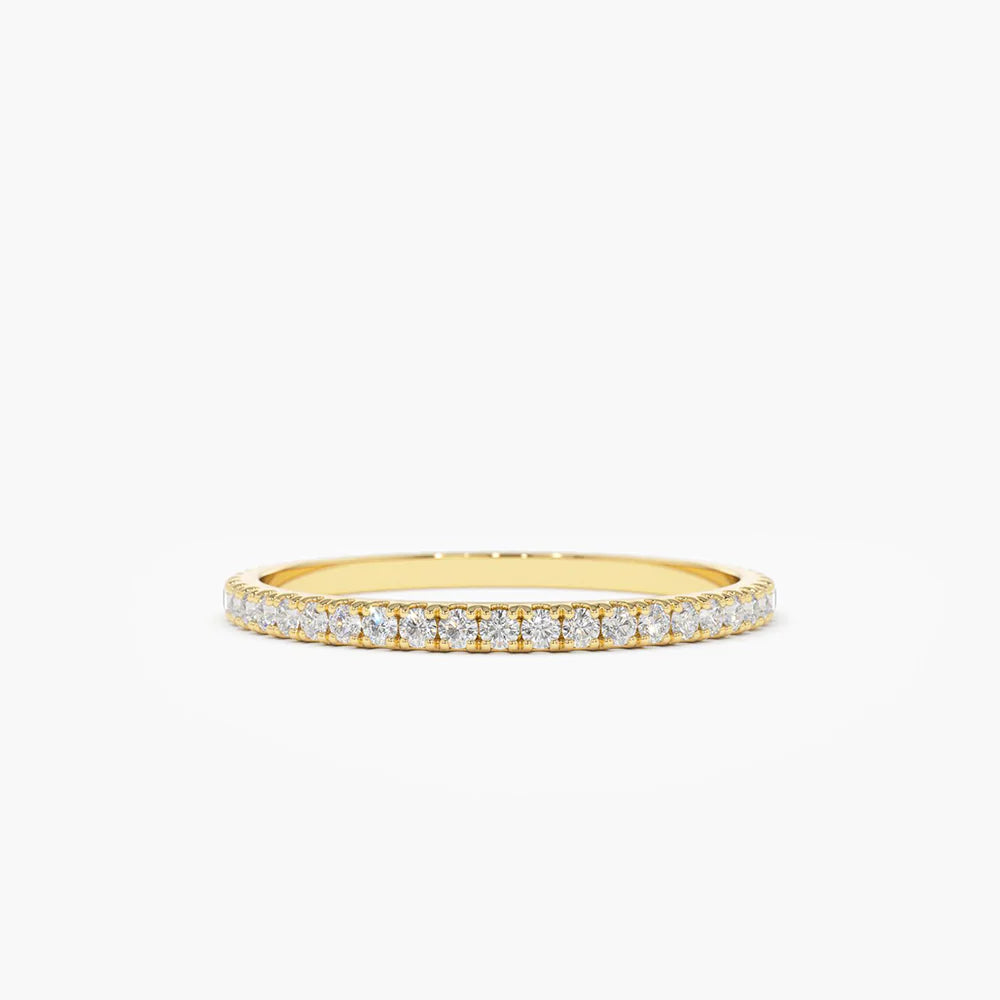 Solid Gold 1.5MM Full Eternity Diamond Ring